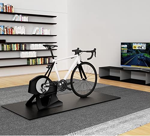 Bike Mat Compatible with Peloton Bike,Elliptical,Treadmill Mat, 6mm Thick, Under Exercise Bike Trainer Pad for Indoor Stationary Spin Bike Gym Equipment Hardwood Floor Carpet Protector