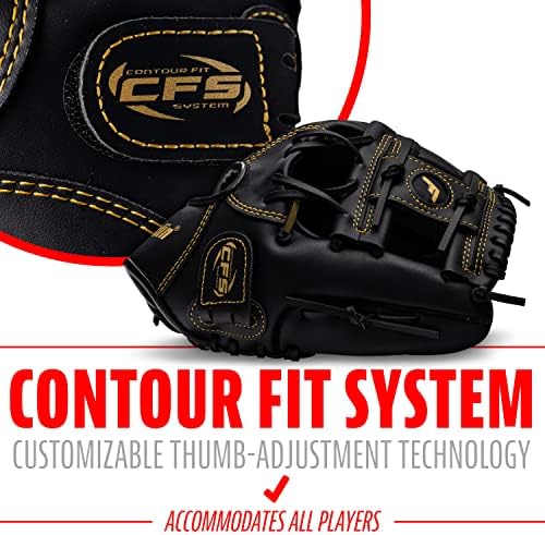 Franklin Sports Baseball + Softball Gloves - Field Master Adult + Youth Baseball + Softball Gloves - Right Hand + Left Hand Gloves - Infield + Outfield Mitts - Multiple Sizes + Colors