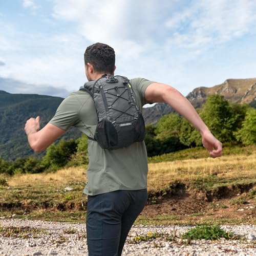 Lightweight Hydration Backpack, Running Backpack with 2L Water Bladder, Hydro Water Daypack for Cycling Hiking Rave for Men Women