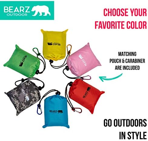 Pocket Blanket - Beach Blanket Waterproof Sandproof, Picnic Blankets Waterproof Foldable, Lightweight & Compact for Hiking, Camping, Travel, Festival Accessories