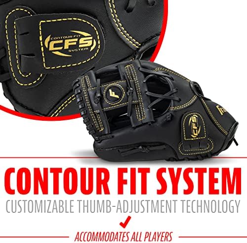Franklin Sports Baseball + Softball Gloves - Field Master Adult + Youth Baseball + Softball Gloves - Right Hand + Left Hand Gloves - Infield + Outfield Mitts - Multiple Sizes + Colors