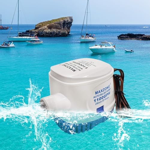 Submersible Boat Bilge Water Pump 12v 1100gph Automatic Marine Bilge Pump for Ponds, Pools, Spas Silent, Boat Caravan RV Submersible