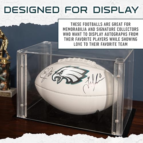 Franklin Sports NFL Autograph Football - Official Size White Panel Souvenir Football for Autographs + Signatures - NFL Team Fan Shop Memorabilia