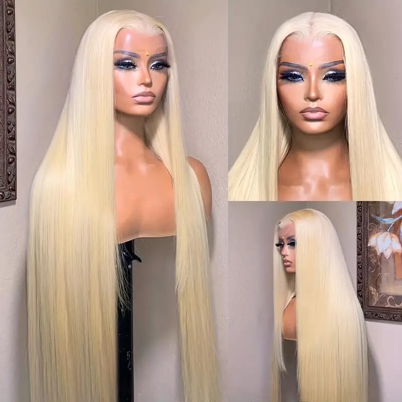 AHPAHP 613 13x6 Lace Front Wig Human Hair Straight Blonde Lace Front Wigs Human Hair 613 HD Lace Frontal Wig Blonde Wig Human Hair 200% Density 28inch