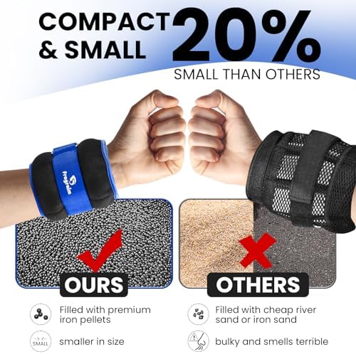 Ankle Weights for Women, Men and Kids - 1/2/3/4/6/8/10/12/15/20 LBS 1 Pair Strength Training Wrist/Leg/Arm Weight with Adjustable Strap for Jogging, Gymnastics, Aerobics, Physical Therapy