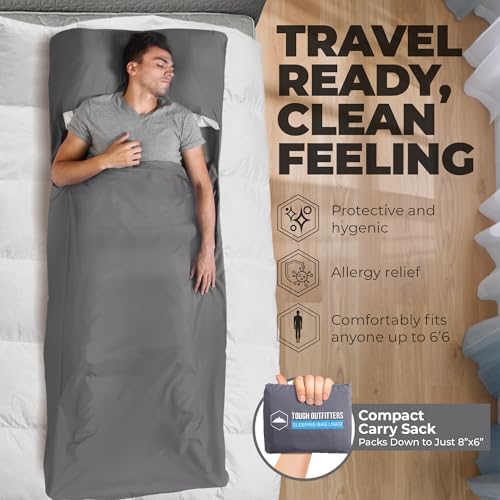 Sleeping Bag Liner - Adult Sleep Sack & Travel Sheets for Hotel - Travel Sleep Sack, Camping Sleeping Bag Liners for Cold Weather
