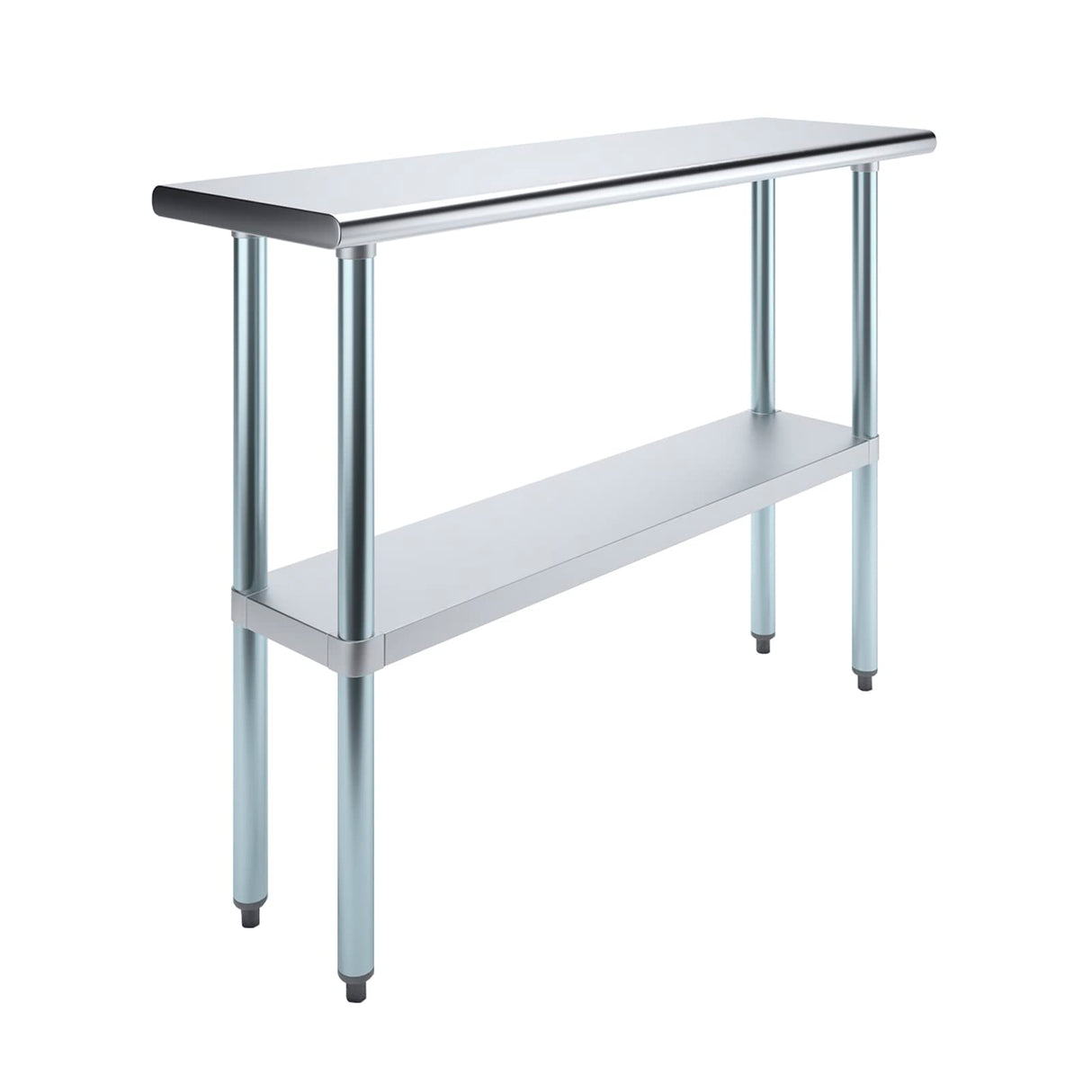 AmGood 14 in. x 48 in. Stainless Steel Work Table | Metal Kitchen Food Prep Table | NSF