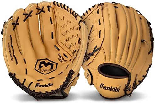 Franklin Sports Baseball + Softball Gloves - Field Master Adult + Youth Baseball + Softball Gloves - Right Hand + Left Hand Gloves - Infield + Outfield Mitts - Multiple Sizes + Colors