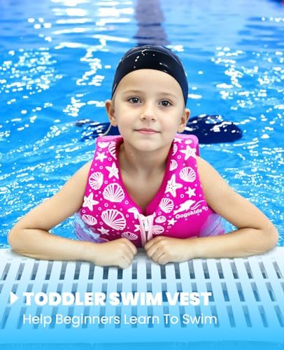 Gogokids Toddler Swim Vest, Kids Floaties – Boys & Girls Buoyancy Jacket, Swimming Aid for Pool & Beach, Fits 2-8 Years / 22-60 lbs