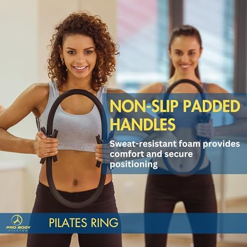 ProBody Pilates Fitness Ring – 14 Inch Pilates Ring for Focusing on Toning Inner Thighs, Arms, and Core