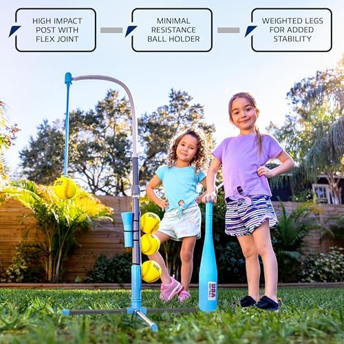 Franklin Sports Grow-with-Me Kids Baseball Batting Tee + Stand Set for Youth + Toddlers - Youth Baseball, Softball + Teeball Hitting Tee Set for Boys + Girls