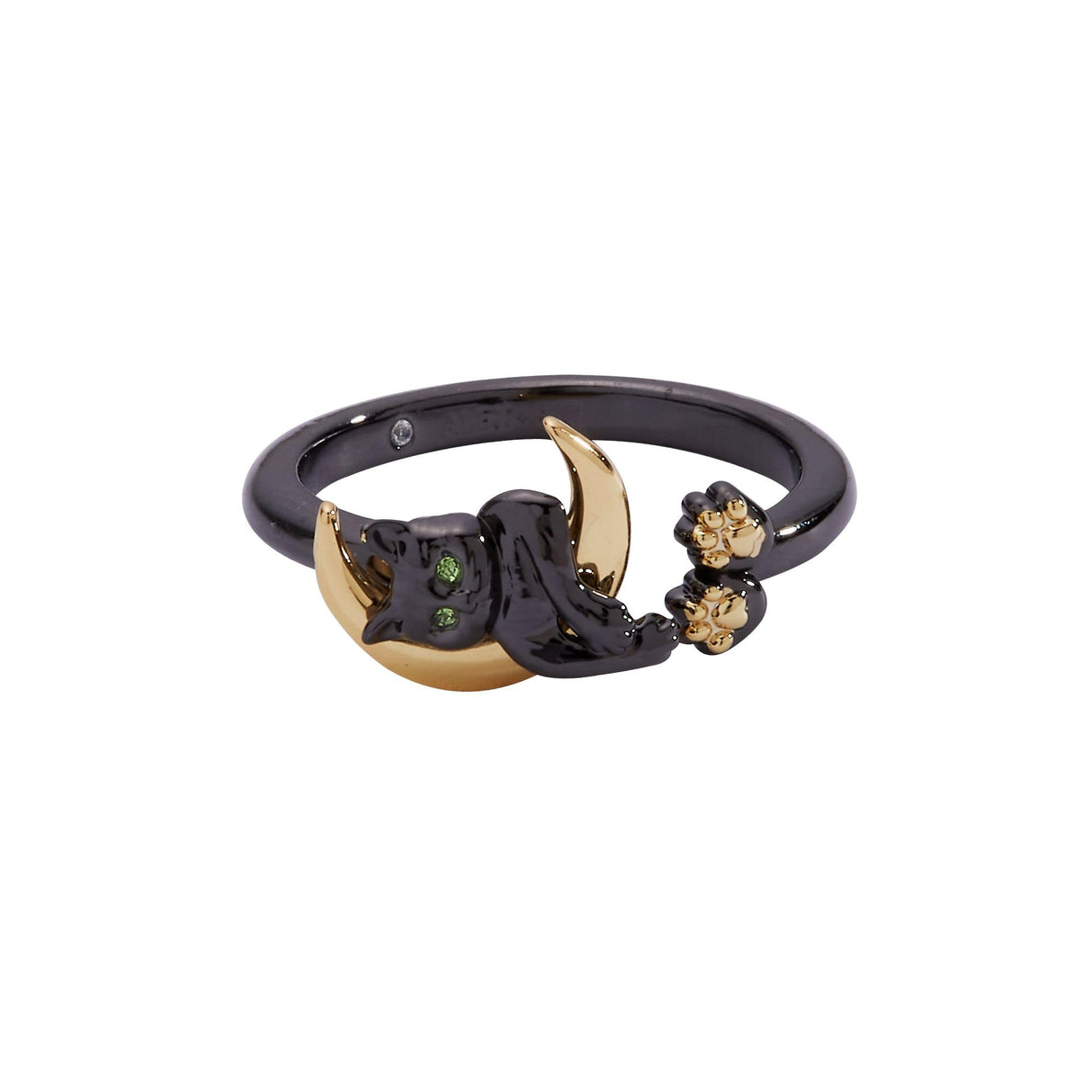 Alex and Ani Celestial Cat Open Ring - Two Tone Nickel-Free, Elegant Celestial Jewelry, Graceful Silhouette for Women, Perfect for Stacking or Solo Wear