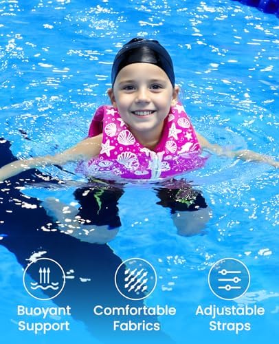 Gogokids Toddler Swim Vest, Kids Floaties – Boys & Girls Buoyancy Jacket, Swimming Aid for Pool & Beach, Fits 2-8 Years / 22-60 lbs
