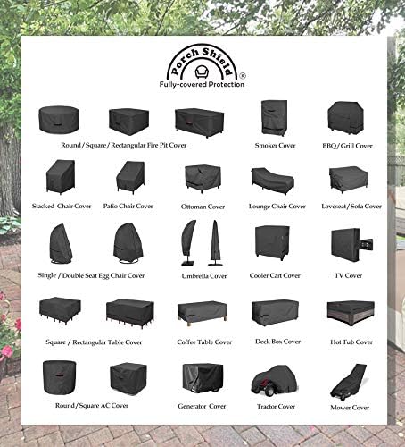 Porch Shield Waterproof Rolling 80-100 Qt Cooler Cart Cover Fits Most Patio Ice Chest Party Cooler (Black, 40"L x 20"W x 32"H)