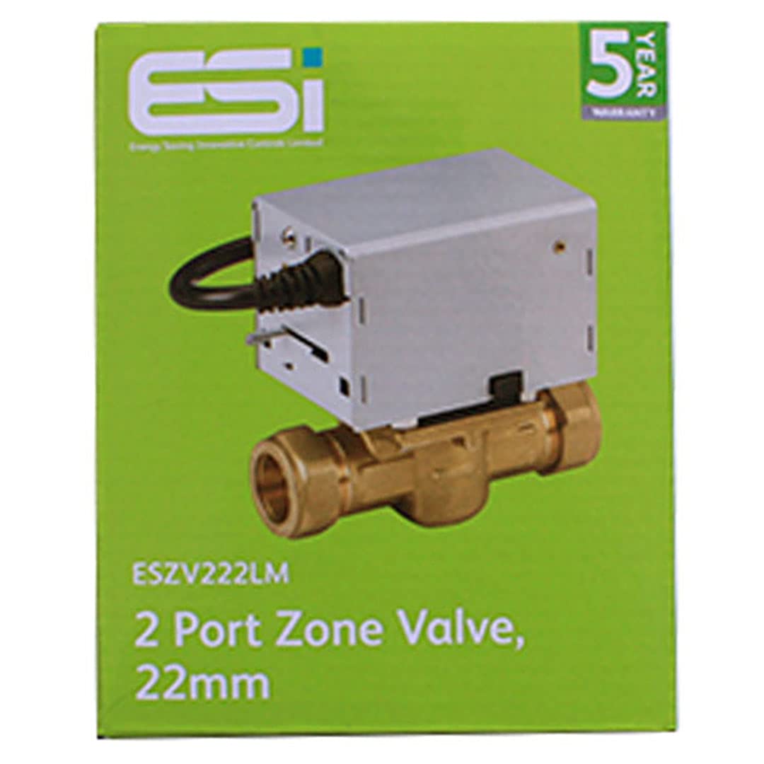 ESi - 2 Port 22mm Motorised Zone Valve (Replaces V4043H1056) ESZV222L by ESI