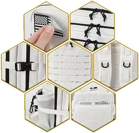 QT&QY 25L/35L/45L Military Tactical Backpack For Men Molle Daypack 3 Day Bug Out Bag Hiking Rucksack With Bottle Holder