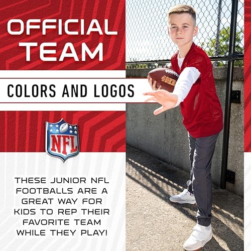 Franklin Sport NFL Team Football - Youth Junior Size Football for Kids - Official NFL Team Logo + Colors Youth Football - Kids NFL Fan Shop Football