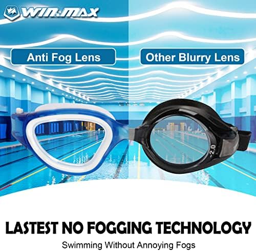 WIN.MAX Polarized Swimming Goggles Swim Pool Goggles Anti Fog Anti UV No Leakage Clear Vision for Men Women Adults Teenagers