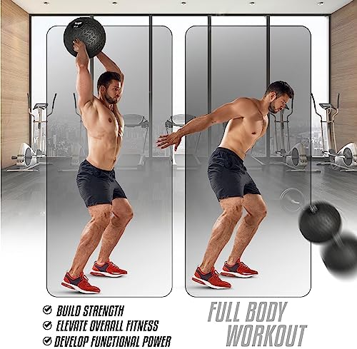 Yes4All Slam Balls, 10-40lb Medicine Ball Weight, Durable PVC Sand Filled Workout Dynamic Medicine Ball for Core Strengthen