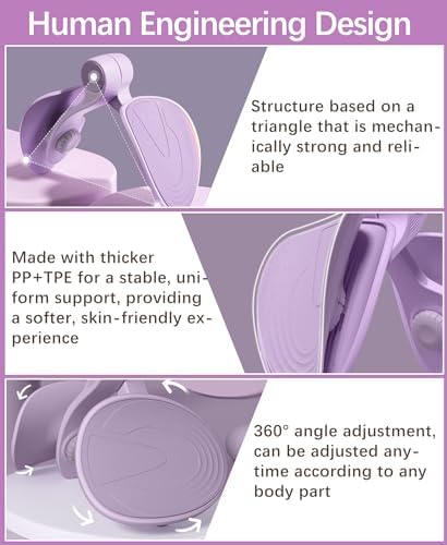 Thigh Master Hip Trainer Kegel Exerciser, Pelvic Floor Trainer, Kegel Trainer for Postpartum Rehabilitation, Trimmer Inner Thigh, Thigh Toner Workout
