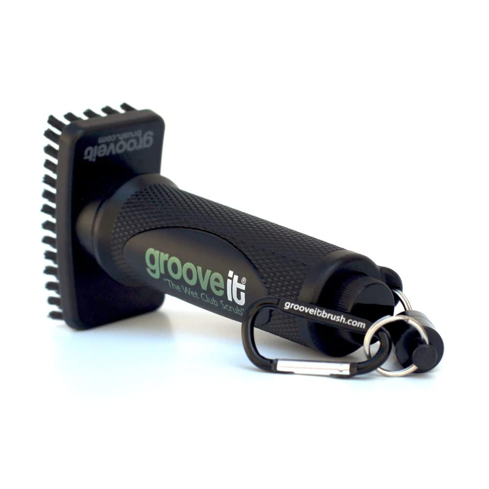 Grooveit The Wet Club Scrub Golf Water Brush - 3 Year Warranty - Anti-Leak Design - Magnetic Brush with Nylon-Bristle Head - Patented Pump for Easy Cleaning - Wide Cleaning Coverage - Long Lasting
