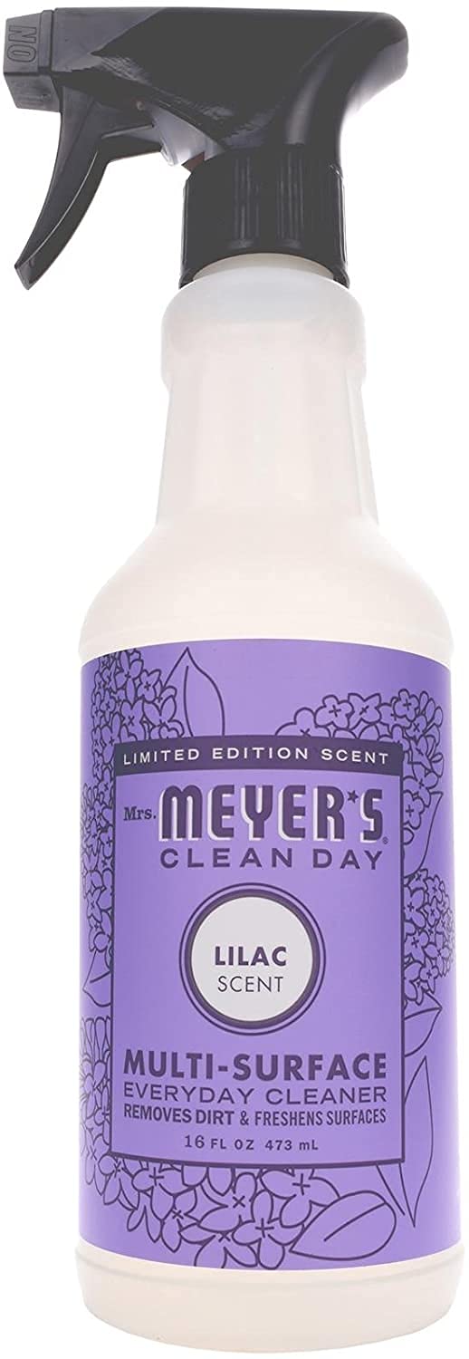 MRS. MEYER'S CLEAN DAY Multi-Surface Everyday Cleaner, Limited Edition Lilac Scent, Removes Dirt & Freshens Surfaces, 16 FL OZ Spray Bottle (Pack of 6)