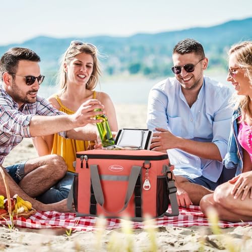 Maelstrom Soft Cooler Bag,Collapsible Soft Sided Cooler,24/30/60/75 Cans Beach Cooler,Ice Chest,Large Leakproof Camping Cooler,Portable Travel Cooler for Grocery Shopping,Camping,Road Trips