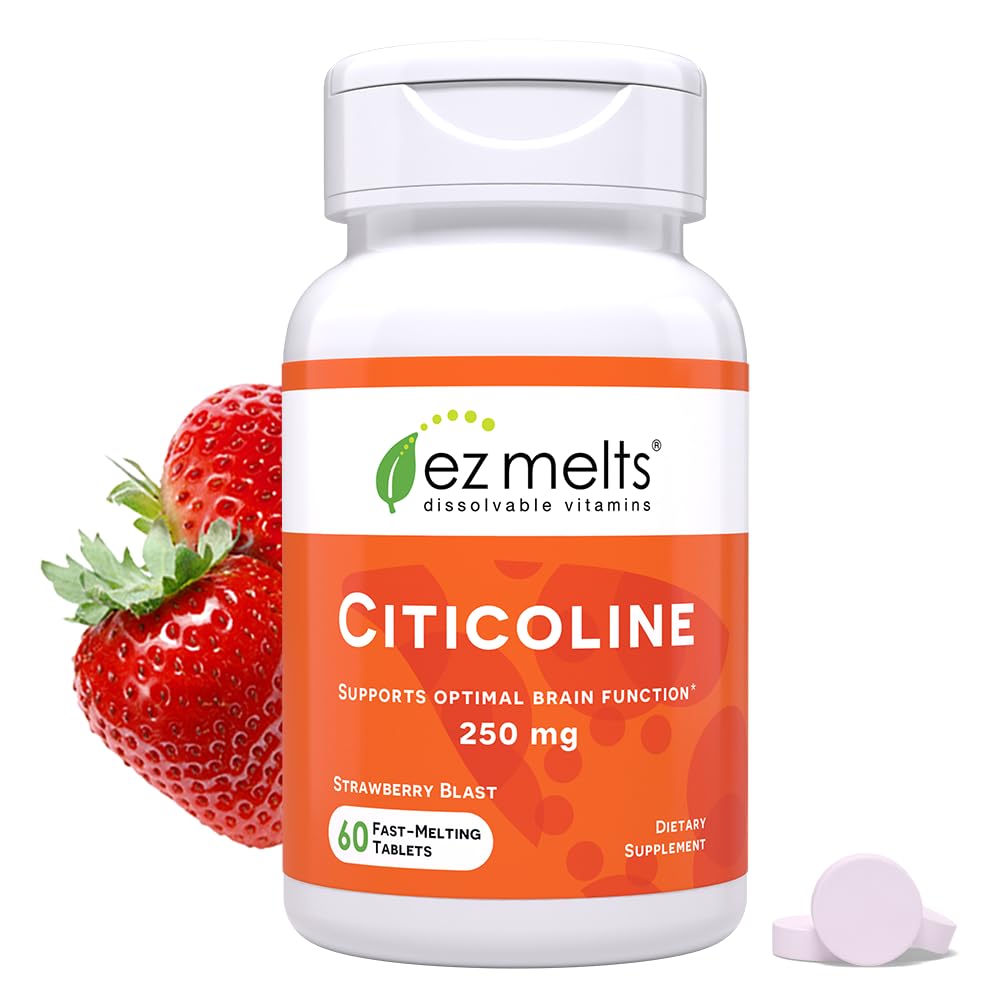 EZ Melts Dissolvable Citicoline Supplement 250 mg, Sugar-Free, 2-Month Supply