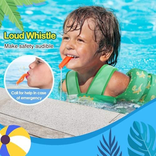 MoKo Toddler Swim Vest for Kids, 20-66 lbs, Arm Floaties with Adjustable Straps, Nylon Material, Swim Vest for Toddlers Learning to Swim