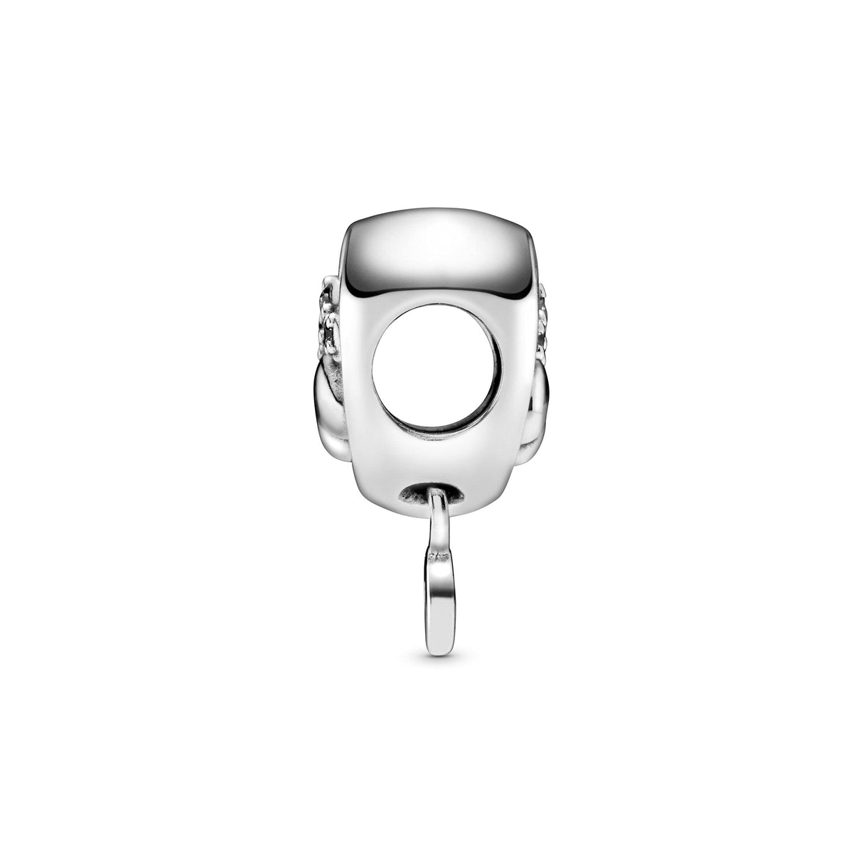 PANDORA Paw Heart Sterling Silver Charm With Clear Cubic Zirconia