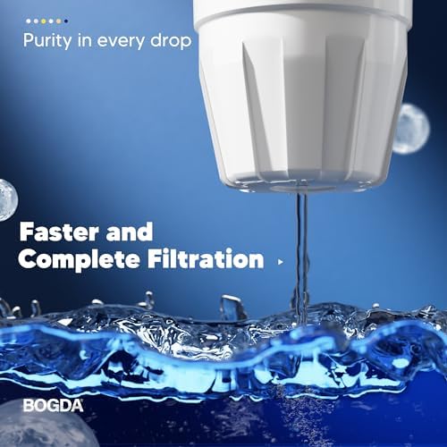 Upgraded Water Filter Replacement Fit for Zero Pitcher and Dispenser ZR-001 ZR-004 ZP-006 ZR-017, Six-Stage Filter System, Effectively Reducing Lead, Chromium, and Contaminants, 4 Packs, By BOGDA
