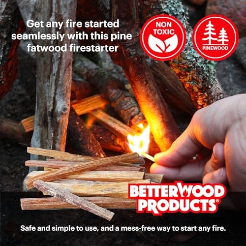 1 Pack Fatwood Fire Starter Sticks, Fireplace & Campfires, 50 Lbs