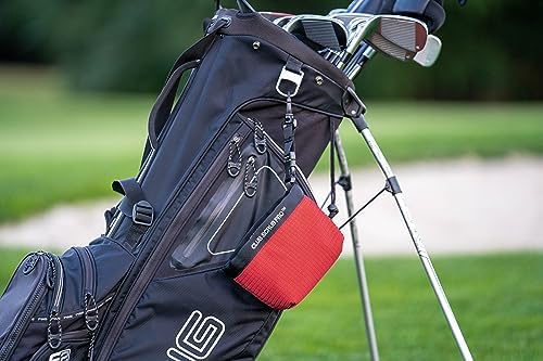 Golf Club and Golf Ball Cleaning Bag, Waterproof Clean Face Technology Liner, Detachable Clip, Machine Washable, Cleans Club Grooves, Dry Exterior (Neoprene or Microfiber Option Available)
