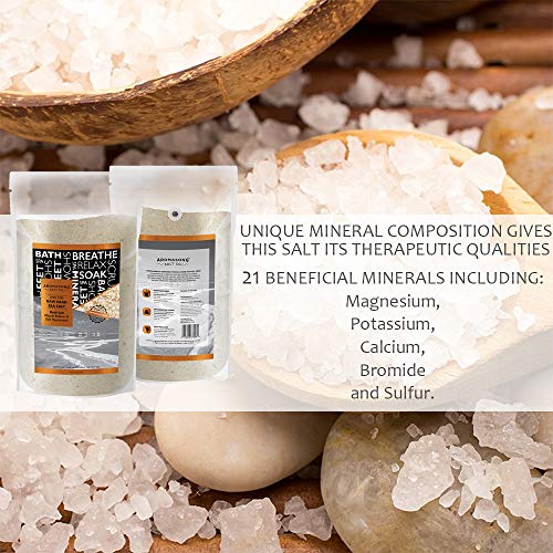 19 lbs Raw Dead Sea Salt Not Cleaned - Still Contains All Dead sea Minerals Including Dead sea Mud - Fine Medium Grain Bath Salt Large resealable Bulk Pack (Packaging May Vary)
