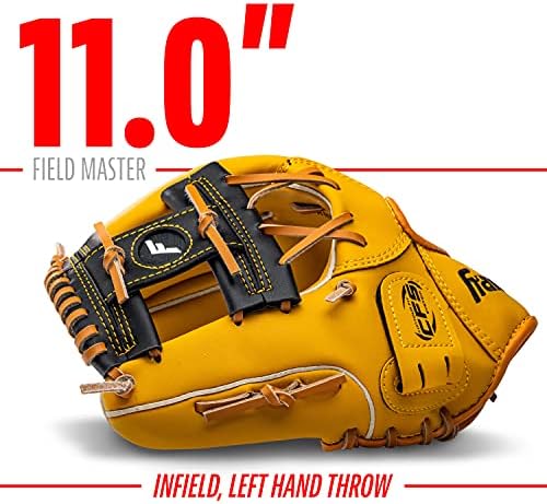 Franklin Sports Baseball + Softball Gloves - Field Master Adult + Youth Baseball + Softball Gloves - Right Hand + Left Hand Gloves - Infield + Outfield Mitts - Multiple Sizes + Colors