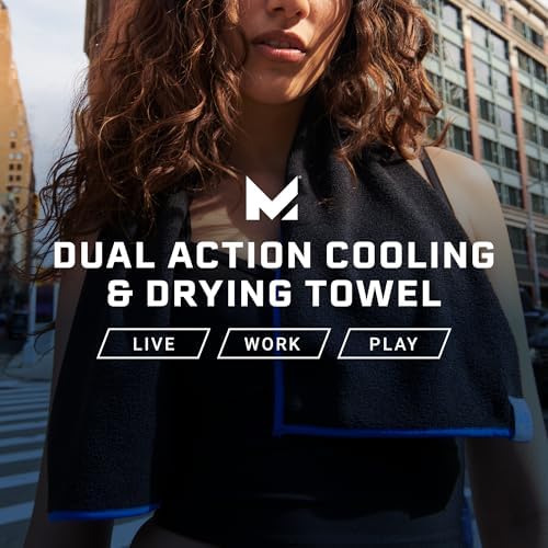 MISSION Dual Action Cooling & Drying Towel, Mission Blue - Cools Up to 6 Hours - Moisture & Sweat Absorbent - UPF 50 Sun Protection - Machine Washable