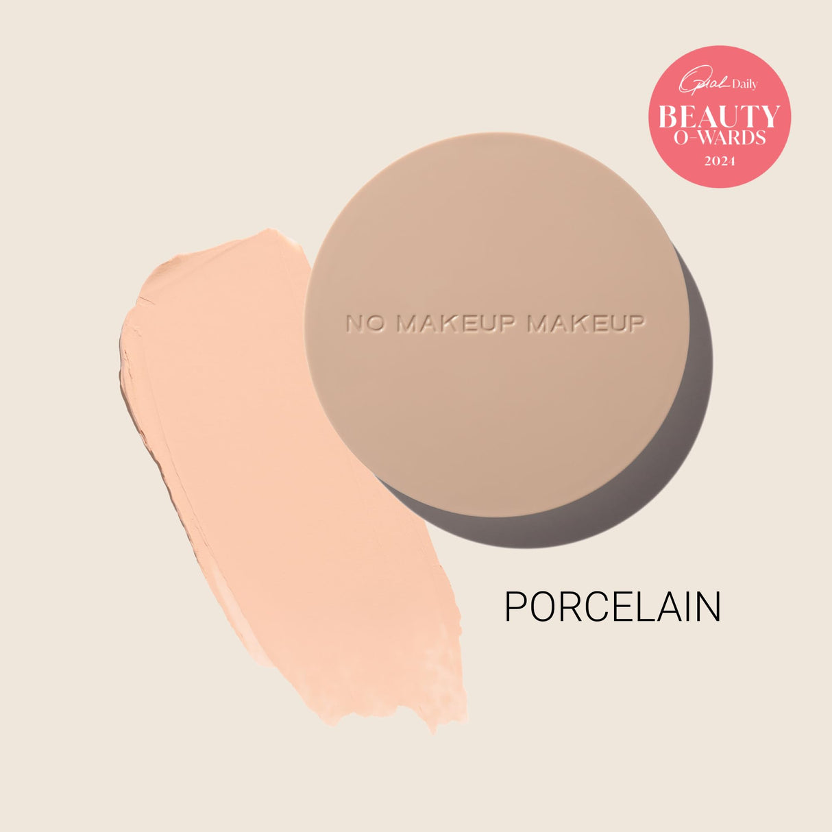 Foundation by No Makeup Makeup | Conceal & Correct with Long-Lasting, Buildable Formula & Lightweight Soft Finish | Cruelty-Free, Vegan, Fragrance-Free | Porcelain