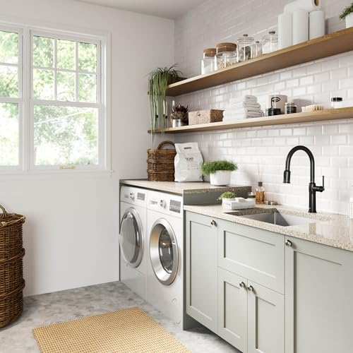 Kraus KHU101-24L Standart PRO 24-inch Undermount 16 Gauge Single Bowl Laundry and Utility Sink, 24 Inch, Tight Radius