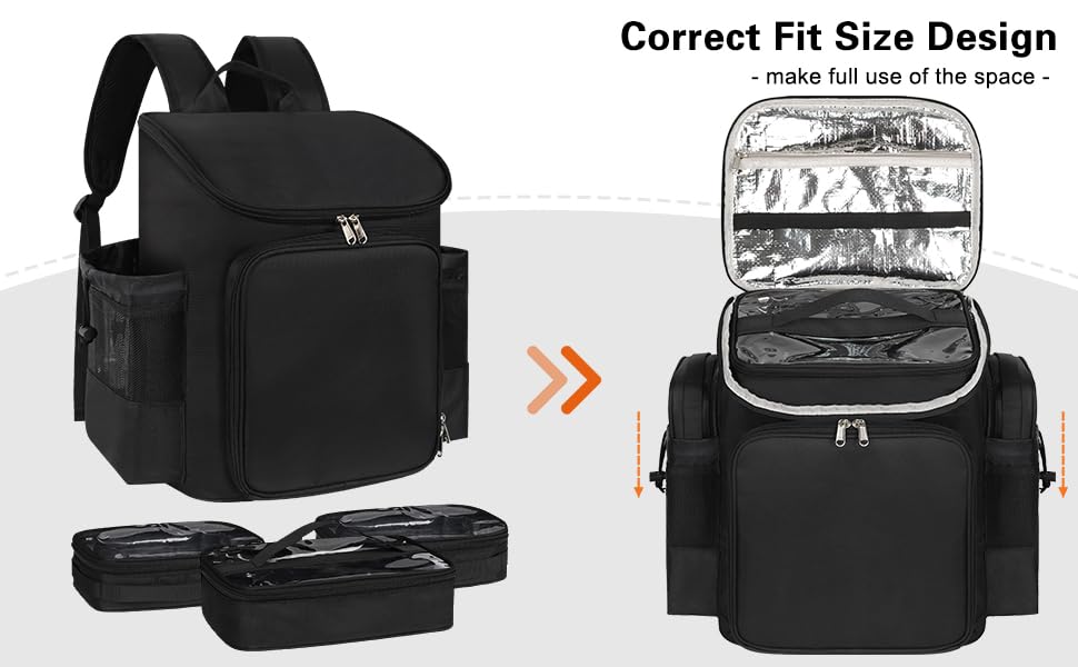 Hairstylist Traveling Bag, Large Capacity Barber Travel Backpack, Hairdresser Bag with Adjustable Dividers, Hair Tools Travel Case, Professional Cosmetology Bags for Supplies, Hair Stylist Must Haves