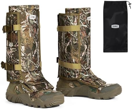 Snake Gaiters Snake Chaps, Waterproof Lower Legs Snake Guards, Snake Bite Protective Gaiters, Anti-Snake Gaiters for Men/Women, Adjustable Size for Hunting/Hiking/Farm Working