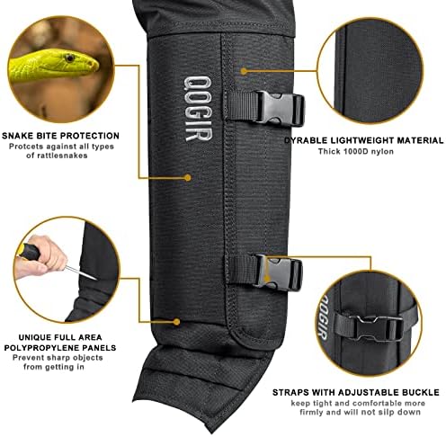 QOGIR Snake Guard Protection Chaps: Snake Bite Protection for Ankle to Thigh Snake Chaps, Waterproof Snake Gaiters