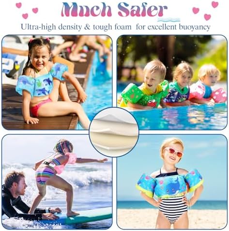 HeySplash Swim Vest for Kids, Toddler Pool Floaties Fit 20-50/70 Lbs, Children Swimming Vest with Adjustable Strap, Swim Jacket Water Wing Arm Float, Puddle Sea Beach Boat Jumper Boy Girl Baby