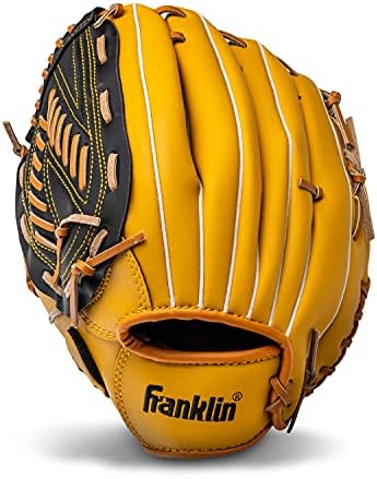 Franklin Sports Baseball + Softball Gloves - Field Master Adult + Youth Baseball + Softball Gloves - Right Hand + Left Hand Gloves - Infield + Outfield Mitts - Multiple Sizes + Colors