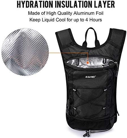 G4Free Insulated Hydration Backpack Pack with 2L BPA Free Bladder for Outdoor Running Hiking Cycling Camping