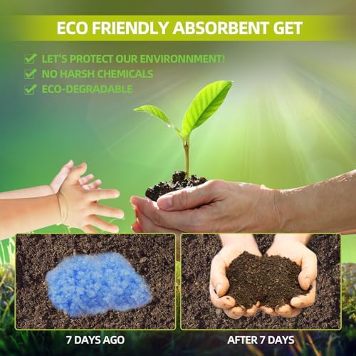 Portable Toilet Powder, Eco Absorbent Gel Liquid Waste Gelling and Deodorizing, Poo Urine Powder for Emergency Toilet Waste Treatment, Camping Outdoor Hiking