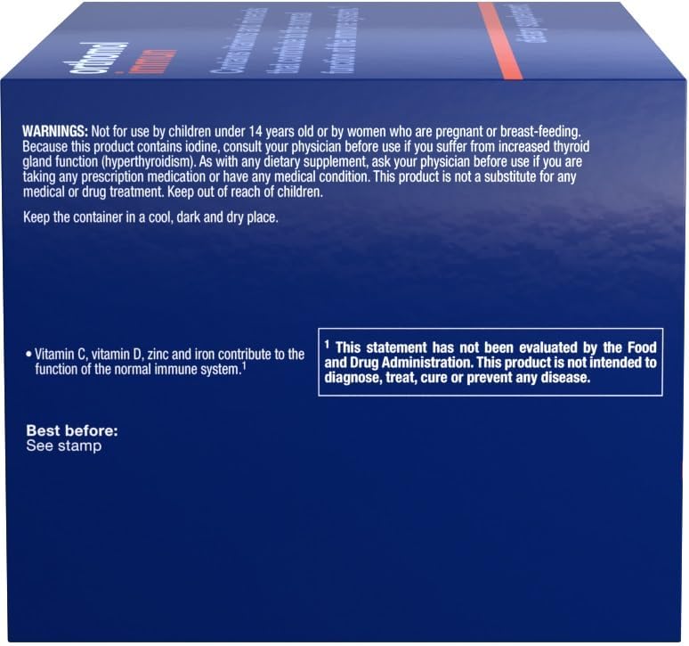 Orthomol Immun Vial, Immune Support Supplement,Capsule 30-Day Supply, Vitamins A, B, C, D, E, Zinc, Iodine