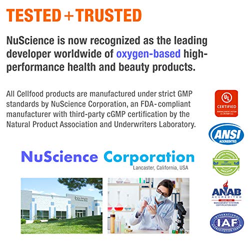 Cellfood Liquid Concentrate, 1 oz. - Original Oxygenating Immune Support Formula - Seaweed Sourced Minerals, Enzymes, Amino Acids, Electrolytes - Gluten Free, Non-GMO, Certified Kosher