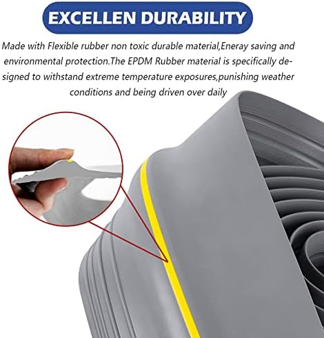 ToLanbbt 20Ft/6M Universal Garage Threshold Seal Strip with 300ml Black Adhesives, Garage Door Bottom Weatherproof Strip Rubber DIY Weather Stripping Replacement (Grey)