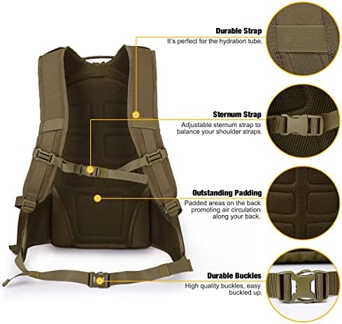Mardingtop 35L Tactical Backpacks Molle Hiking daypacks for Camping Hiking Military Traveling Motorcycle