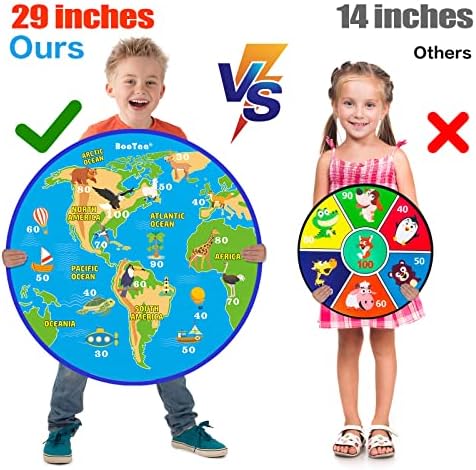 BooTaa 29" Large Dart Board for Kids, Kids Dart Board with Sticky Balls, Boys Toys, Indoor/Sport Outdoor Fun Party Play Game Toys, Birthday Gifts for 3 4 5 6 7 8 9 10 11 12 Year Old Boys Girls